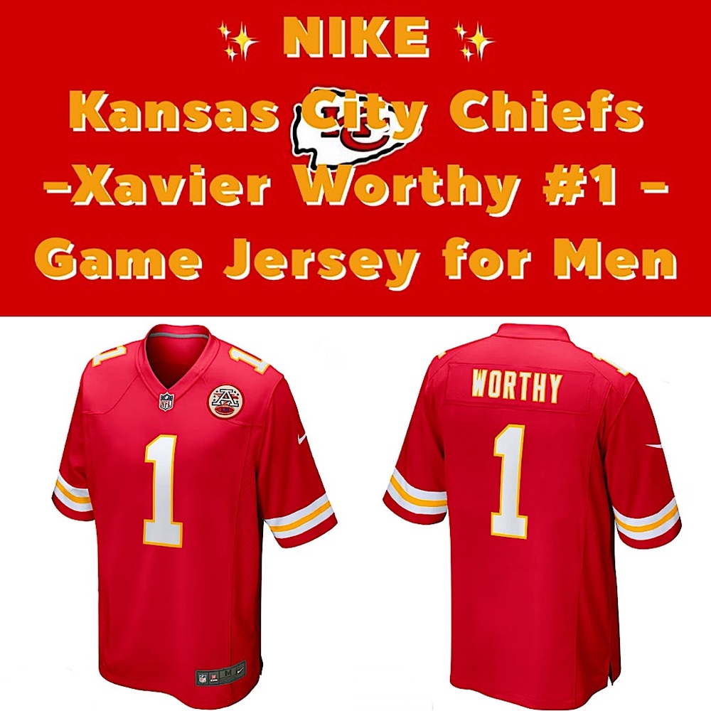 ✨ NIKE - Kansas City Chiefs (WR) •Xavier Worthy• NFL Game Jersey✨NWOT✨